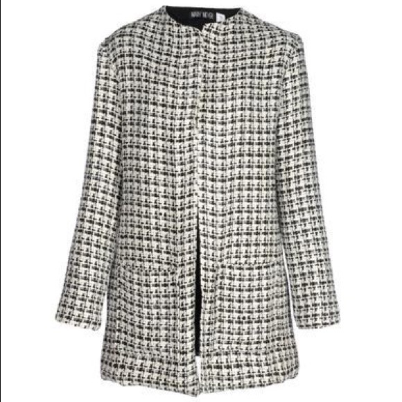 Mary Meyer Houndstooth Collarless Coat